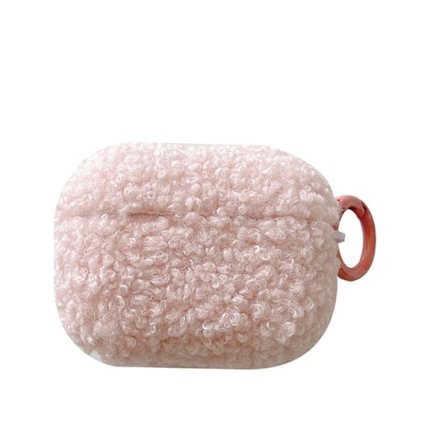 AirPods Pro 2 fodral i plyschstil med spänne - Rosa