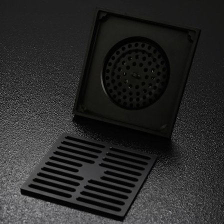 Rustfritt stål nedre utløpsgitter, svart 10*10 + kobber selvutnevnt, stor forskyvning gulvavløp toalett gulvavløp dykkesone tørr