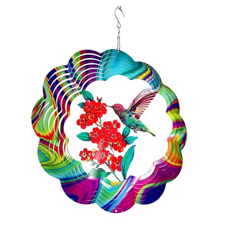 Kolibri-vindmølle for utendørs hagedekorasjon, 3D hengende terrasse