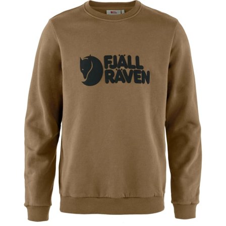 Fjällräven Men's Logo Sweater in Wood Brown | Size: Small, Organic Cotton