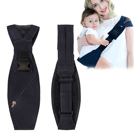 Bærbar baby carrier baby stropp enkelt skulder baby wrap carrier baby halv innpakket slynge med anti-skli partikler for nyfødt baby