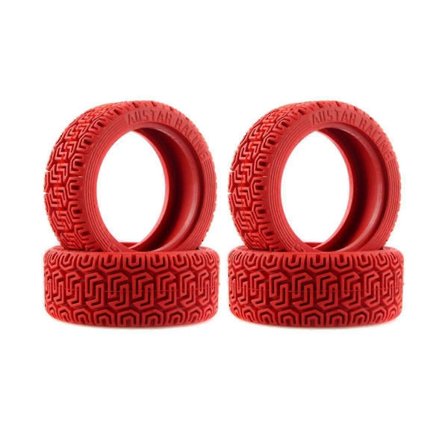 4 stk. 68 mm 1/10 Rc On-road Drift Touring Car Gummi Dæk Hjul Til Sakura Redcat, rød