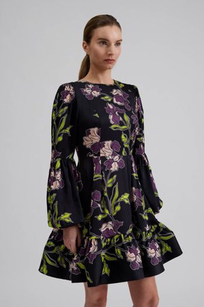 Malina - Jasmine miniklänning - XXL - Fall Florals Black