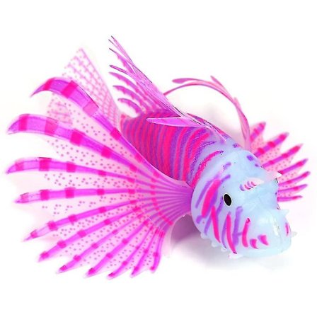 Keinotekoinen silikoni muovi Lionfish hohtava teko kala akvaario