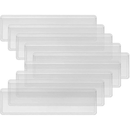 50 Selvklebende Kortholdere, Klare Lommer for Kort, Kompatible med Ulike Merker