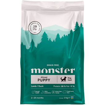 Monster Pet Food - Hund Grain Free Puppy All Breed Lamb/Duck 17 kg - Hund - Hundefôr & hundemat - Tørrfôr for hund - ZOO.no