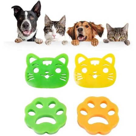 Vaskemaskine Hår Fjerner, Vaskemaskine Hår Catcher, Kæledyr Hår Rengøring Værktøj, Tøj, Sengetøj 4PCS/