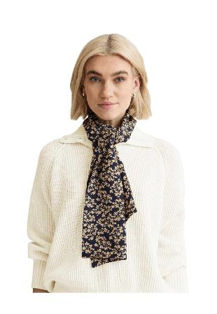 Newhouse Miniflora Scarf Halsdukar & scarves Dam Blå ONESIZE