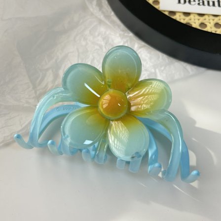 Egg Flower Hår Shark Clip BLÅ