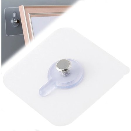 30 Stycken Bildhängare Utan Spik, Spikfria Väggkrokar, Självhäftande Väggkrokar för Upphängning med Vattentät och Oljetät, 1,8 kg Maxlast