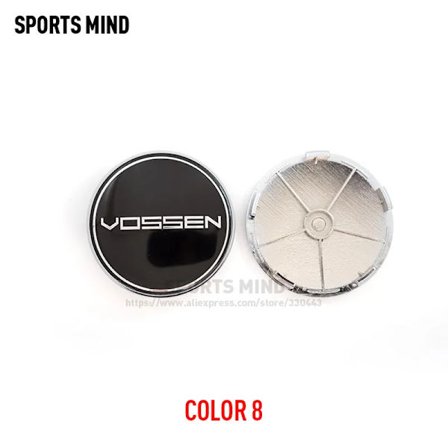 4 STK./parti 10 FARVER 68MM VOSSEN Bilhjul Center Nav Kapsler Bil Emblem Badge Logo Hjul Center Kapsel mærkat bildekoration
