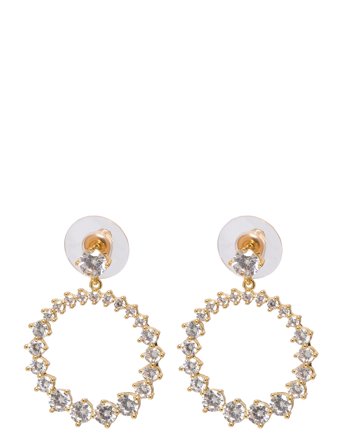 Trinnie Round Pendant Ear G/Clear - Gold SNÖ Of Sweden