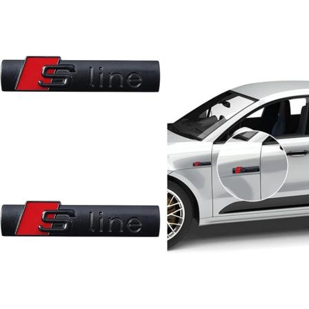 Bilsticker, 2 stk 3D Sport Emblem S Logo Bokstaver Bil Ex