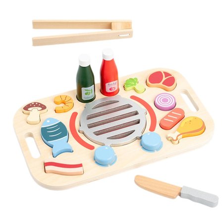 Låtsaslek Köksaccessoarer Köksleksaker för barn 3 4 5 6 år BBQ 31,7x20 cm BBQ