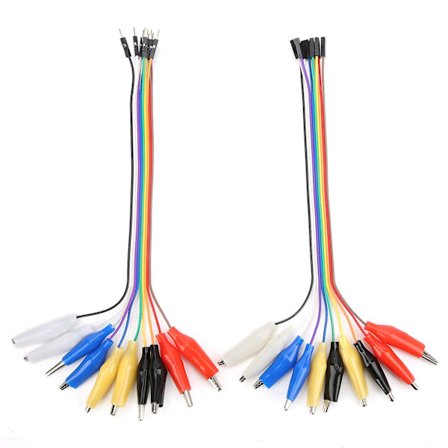 Krokodilleklemme til Jump Wire 20pin Hann/Hunn Jumper Breadboard Test Ledningskabel 20cm