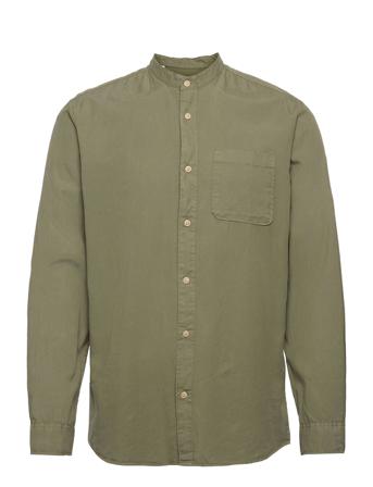 Slhslimrick-Soft Shirt Ls China W Skjorte Uformell Grønn Selected Homme