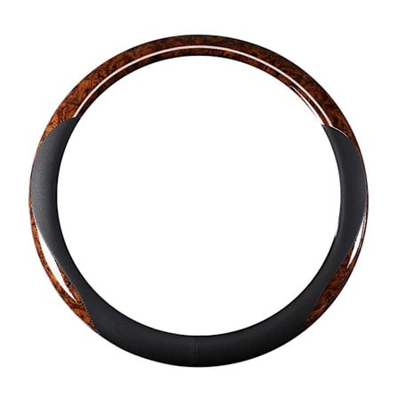 38cm Ratt Skydd Konstläder Kolfiber Svett Absorption Halkskydd Ratt Skydd Brun BLP