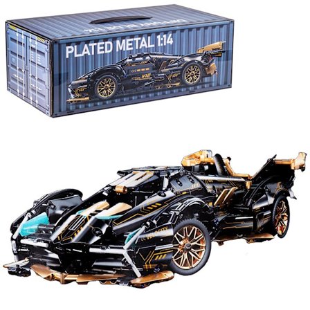 1000-Dele Metalbyggesæt V12 Sportsvogn 1:14 – Hard-Er Premium Konstruktion