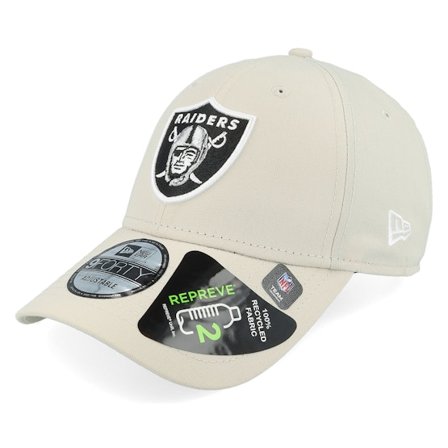 New Era - NFL Beige adjustable Casquette - Las Vegas Raiders Repreve 9FORTY Stone/Black Adjustable @ Hatstore