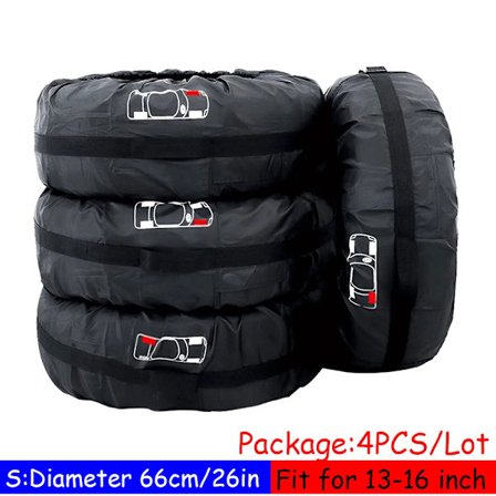 4 st Bil Reservdäckskydd Garage Däckfodral Fordon Biltillbehör Sommar Vinter Skydd Däckförvaringsväska