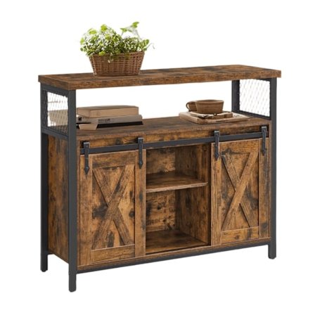 Rootz Payboard Kitchen Cabinet - förvaringsskåp - träflipplatta - stål - vintage stil - 100 x 33 x 80 cm