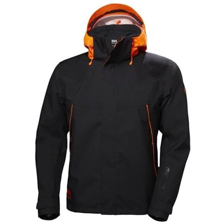 Helly Hansen Chelsea Evolution vattentät regnjacka. - Svart / Orange - M