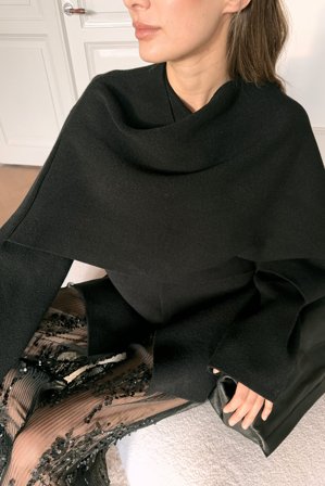 NA-KD Strick-Cape-Cardigan - Cardigans - Schwarz - M (EU 38-40)