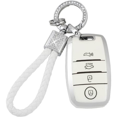 Nyckelringsskydd för Kia Niro Forte Optima Sorento Rio Soul Sportage Tillbehör Mjuk TPU Bilnycklar Skal Fodral 4 Knappar Fullt Skydd Nyckelring