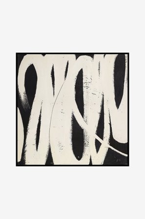 Malerifabrikken - Originalt maleri Spinning Around, med ramme - Hvid - Posters & billeder - 100X100 - Fra Homeroom