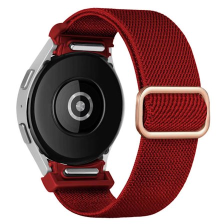 Armband för Samsung Galaxy Watch 7/6/5/4 40mm 44mm flätad nylonrem (röd)