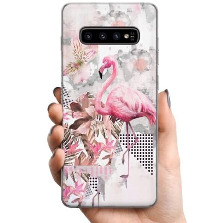 Samsung Galaxy S10+ TPU Mobilcover Flamingo