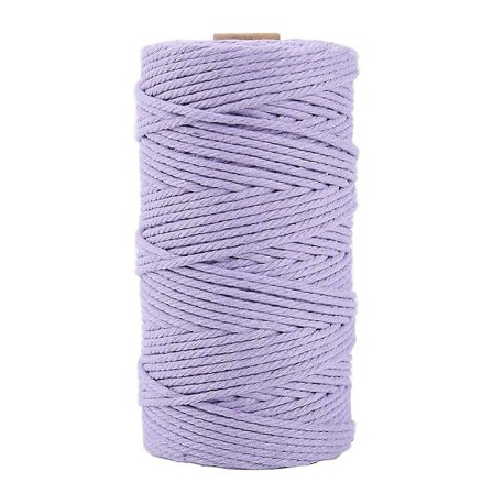 4mm*109 yards Snor, Bomullssnor Farget Enkeltrådet Tvunnet Tau For DIY Håndverk Veggoppheng, Plantehengere
