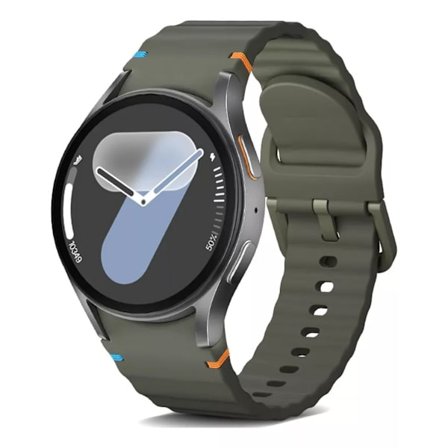 Sportbånd Kompatibelt med Samsung Galaxy Watch 7 6 5 40mm 44mm, Silikon Sportarmbånd Uten Glipp Bølgemønstret Overflate laxy Watch 6 Classic