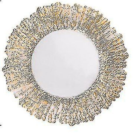 Farget glassfat med uregelmessig snøflak-mønster - snacks, dessert