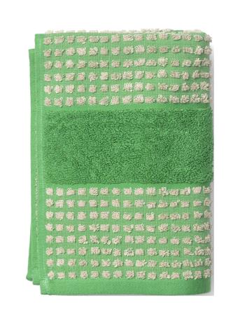 Check Håndklæde 50X100 Cm Grøn/Sand Green Juna