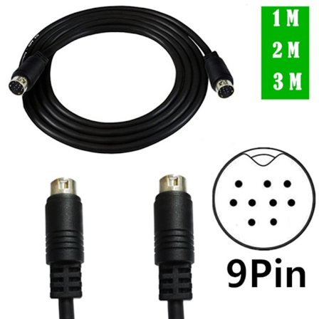 Mini Din 9-pins hann til 9-pins hann o inngangskabel 1m 2m 3m Compat