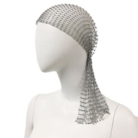 Fiskenethat med skinnende rhinsten, rent håndlavet, hul, medium-lang hat, party personlighed hovedbeklædning fiskenet