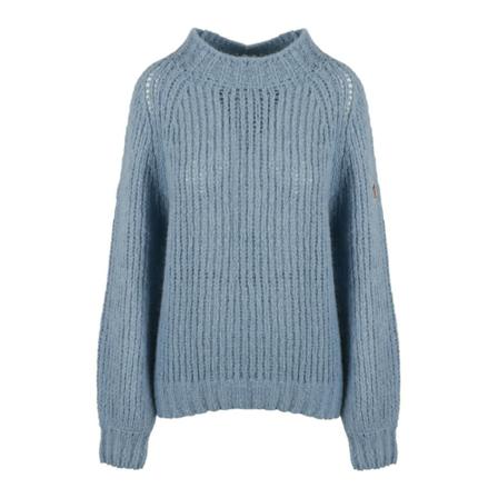 Moncler Round-neck Strik Blå, Dame Striktrøjer