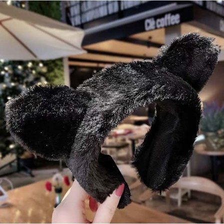 Bred brättad kattöron Svart pannband