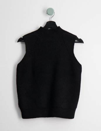 Scotch & Soda Sleeveless chunky knit Noir Hauts et chemisiers Fille - Kids Brand Store