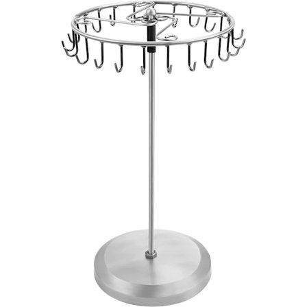Silver Metal Swivel Jewelry Holder