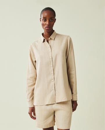 Lexington Sanna jacquard skjorte i lyocell