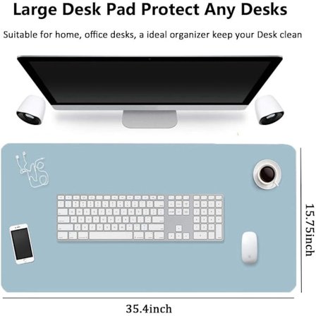 Skrivbordsunderlägg, 900 x 400 x 2mm Ultratunt Halkskyddande Vattentätt