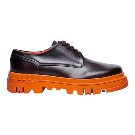 Santoni, Leather platform Derby shoes Rood, Heren, Maat:44 EU