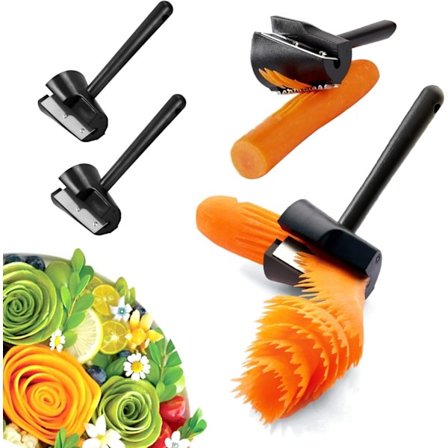 Spiralizer Grøntsagsskærer Spiralizer Skræller - Spiral Tragt Blomsterrulle Køkkenskærer til Dine Frugter og Grøntsager Gulerødder Spiraler Grøntsags 