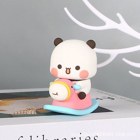 Kawaii Bubu ja Dudu -nukke koriste sarjakuva Mitao Panda malli auton koristeet