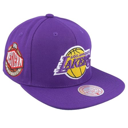 Mitchell & Ness - NBA - Purple - snapback - Cap - Los Angeles Lakers Conference Patch Purple Snapback - Hatstore