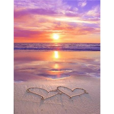 30 x 40 cm, strandmaleri Diamond Painting Broderie Diamant Pe