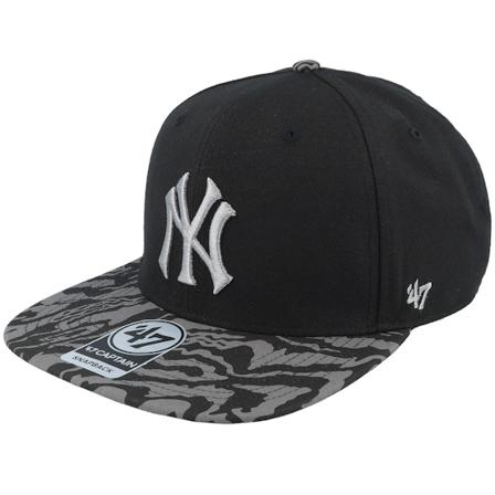 47 Brand - MLB Zwart snapback Cap - New York Yankees Tremor Camo Captain Black Snapback @ Hatstore