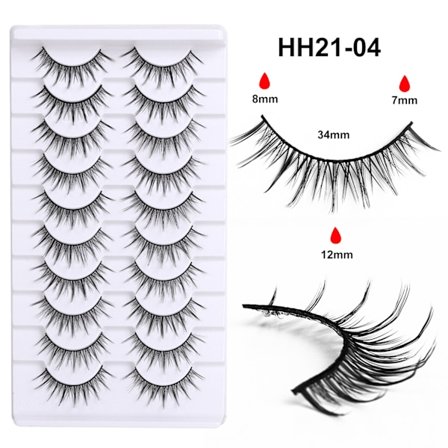 HH21-04 3D Faux Mink øjenvipper, 10 par